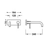Façade mitigeur lavabo Or Rose 24K - TRES 26230032OP 