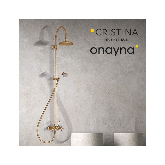 Colonne de douche chambord retro complete vieux bronze mat - CRISTINA ONDYNA CH17393 