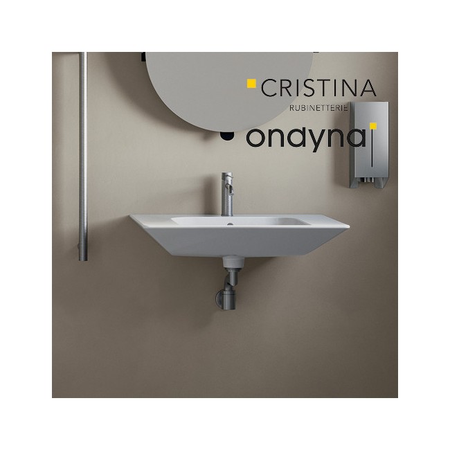Vasque confort pmr 60x55 céramique blanc brillant - CRISTINA ONDYNA CT605501 