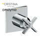 Façade externe cross road pour robinet d'arret chrome - CRISTINA ONDYNA CR71051