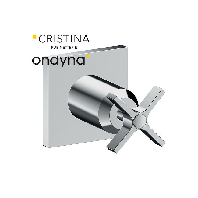 Façade externe cross road pour robinet d'arret chrome - CRISTINA ONDYNA CR71051 