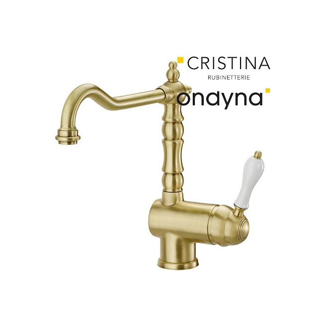 Évier farfalle retro bec orientable vieux bronze mat - CRISTINA ONDYNA FR13393 