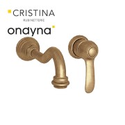 Lavabo museo mural 2 trous encastre vieux bronze mat - CRISTINA ONDYNA MU11493 