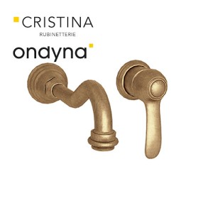 Lavabo museo mural 2 trous encastre vieux bronze mat - CRISTINA ONDYNA MU11493 