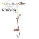 Colonne de douche porte savon omega or rose brossé - CRISTINA ONDYNA OG48734P