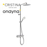 Colonne de douche porte savon + pomme ronde omega chromé - CRISTINA ONDYNA OG48751