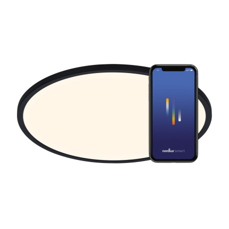 Plafonnier - OJASMART -  Plastique - Noir - LED Module Incl. NORDLUX 2015146103 