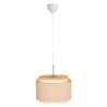 Takai Pendel E27 Bruneret Messing/Stof - NORDLUX 2320403018 