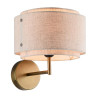 Takai Væg E27 Bruneret Messing Beige Skærm - NORDLUX 2320421018 