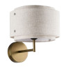 Takai Væg E27 Bruneret Messing Beige Skærm - NORDLUX 2320421018 