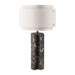 Takai Bord E27 Brun Marmor/ Beige Skærm - NORDLUX 2320445018 