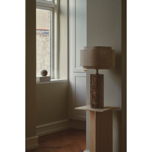 Takai Bord E27 Brun Marmor/ Beige Skærm - NORDLUX 2320445018 