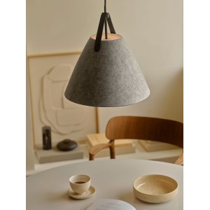 Suspension - STRAP - Feutre - Gris clair - E27 DESIGN FOR THE PEOPLE 84343010 