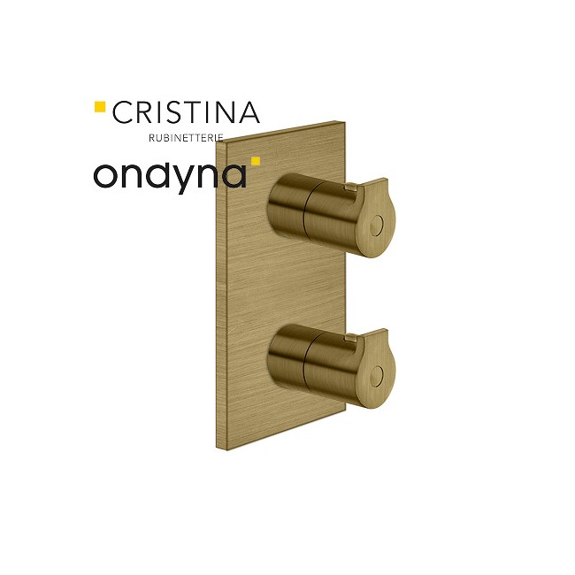 Façade douche omega 2 sorties vieux bronze mat - CRISTINA ONDYNA OG75293 