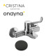 Mitigeur bain douche poignee pmr black mat - CRISTINA ONDYNA PC10713