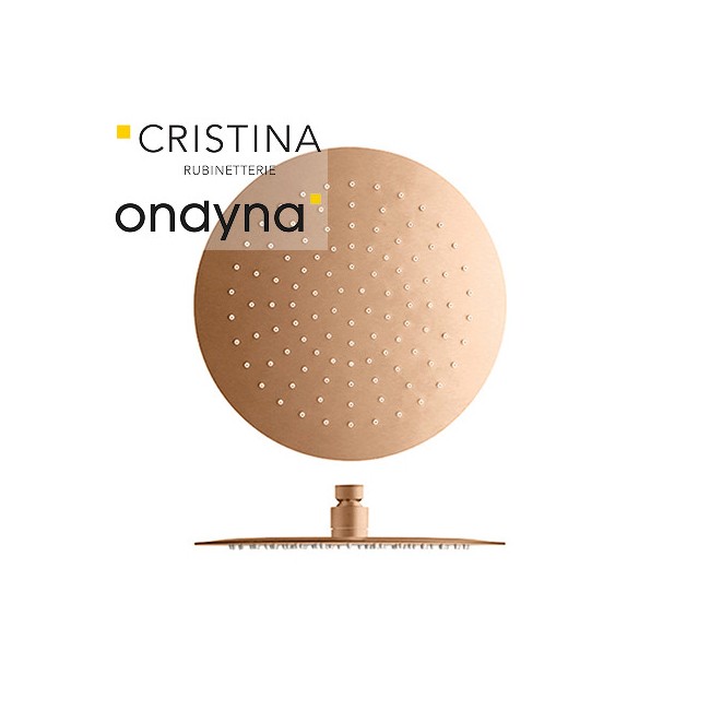 Pomme de douche sandwich inox rond d 25 cm anticalcaire - CRISTINA ONDYNA PD04834P 