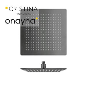 Pomme de douche sandwich inox carre d 25 cm anticalcaire - CRISTINA ONDYNA PD09875 