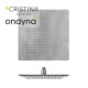Pomme de douche sandwich inox carre d 25 cm anticalcaire - CRISTINA ONDYNA PD09877