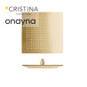 Pomme de douche sandwich inox carre d 25 cm anticalcaire - CRISTINA ONDYNA PD09896P 