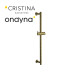 Barre de douche seule 60 cm Vieux Bronze Mat - CRISTINA ONDYNA PD07093