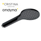 Douchette monojet ronde blackmat - CRISTINA ONDYNA PD18413