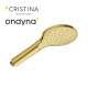 Douchette monojet ronde or brosse - CRISTINA ONDYNA PD18496P
