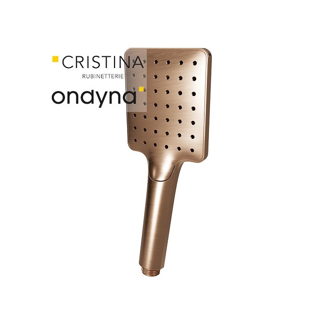 Douchette monojet carree or rose brosse - CRISTINA ONDYNA PD18534P 