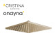 Pomme de douche carree 30x30 laiton vieux bronze mat - CRISTINA ONDYNA PD55793