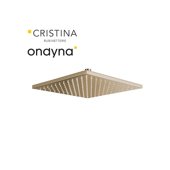 Pomme de douche carree 30x30 laiton vieux bronze mat - CRISTINA ONDYNA PD55793 