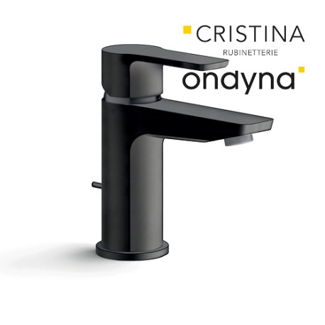 Lavabo prime mitigeur blackmat + vidage metal nf - CRISTINA ONDYNA PE22113 