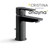 Lavabo prime mitigeur blackmat + vidage metal nf - CRISTINA ONDYNA PE22113 