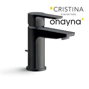 Lavabo prime mitigeur blackmat + vidage metal nf - CRISTINA ONDYNA PE22113 