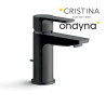Lavabo prime mitigeur blackmat + vidage metal nf - CRISTINA ONDYNA PE22113