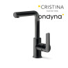 Mitigeur lavabo prime bec haut c 3 vidage plastique blackmat - CRISTINA ONDYNA PE22813