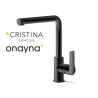 Mitigeur evier prime c3 bec orientable black mat - CRISTINA ONDYNA PE51113