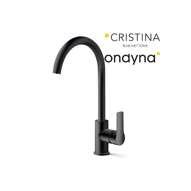Mitigeur evier prime bec haut c 3 black - CRISTINA ONDYNA PE52213 
