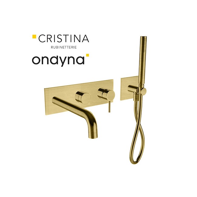 Façade de douche mitigeur 2 sorties ac douchette phi or bros - CRISTINA ONDYNA PH10296P 