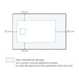 Receveur extra-plat 120X70 Kinecity Blanc PN24 - KINEDO RD1328