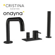 Mitigeur bain-douche 4 trous sur gorge blackmat phi - CRISTINA ONDYNA PH18113 