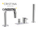 Mitigeur bain-douche 4 trous sur gorge chromé phi - CRISTINA ONDYNA PH18151