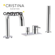 Mitigeur bain-douche 4 trous sur gorge chromé phi - CRISTINA ONDYNA PH18151 