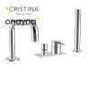 Mitigeur bain-douche 4 trous sur gorge chromé phi - CRISTINA ONDYNA PH18151