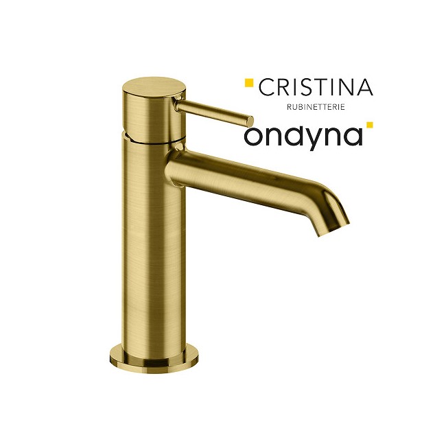 Lavabo mitigeur regular ac vidage up&d laiton phi or brosse - CRISTINA ONDYNA PH22096P 
