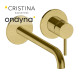Lavabo mitigeur mural phi avec rosaces bec 225 mm or brosse - CRISTINA ONDYNA PH25996P