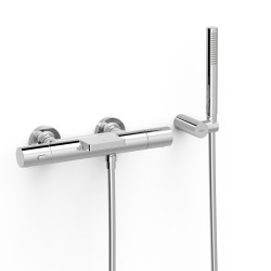 Robinet thermostatique mural pour baignoire et douche Chrome - TRES 19017428 