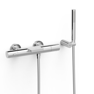 Robinet thermostatique mural pour baignoire et douche Chrome - TRES 19017428 