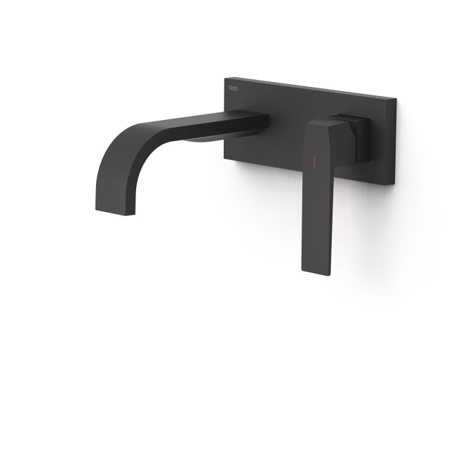 Façade mitigeur lavabo Noir mat - TRES 20230033NM 