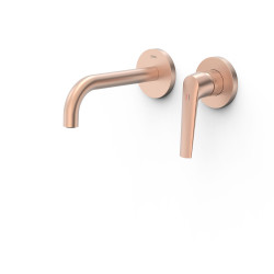 Mitigeur encastré pour lavabo Or Rose Mat 24K - TRES 28130001OPM 