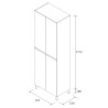 Colonne salle de bain INFINITY 60X1810X37 4 portes CHÊNE AFRICAIN - SALGAR 106310