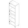 Colonne salle de bain INFINITY 60X1810X37 4 portes CHÊNE AFRICAIN - SALGAR 106310